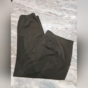 LOFT Pull-On Pants XL – Dark Olive Green Stretch Ankle Dress Pants